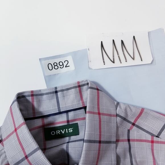 Orvis Glen Men size Medium Check 100% Cotton Button Front Shirts Wrinkle Free - Picture 13 of 13